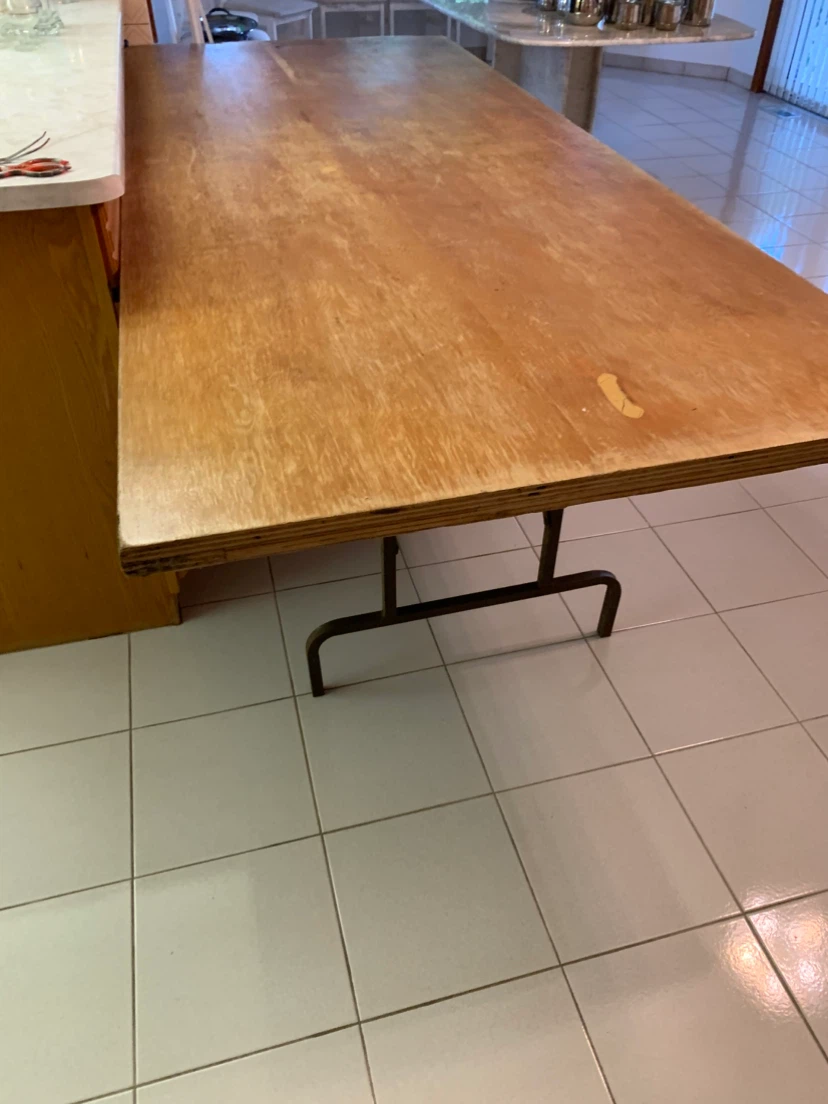 Large Wooden Folding Table 96”x40”