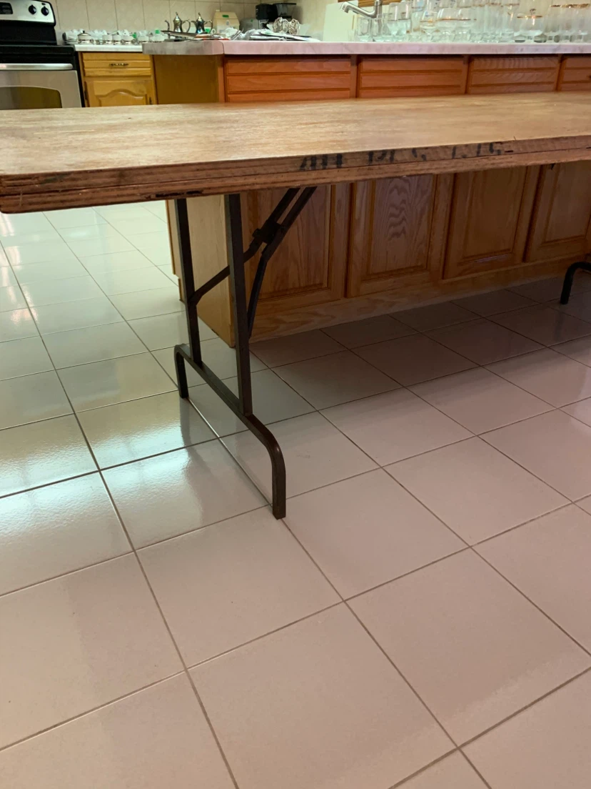 Large Wooden Folding Table 96”x40” - photo 2