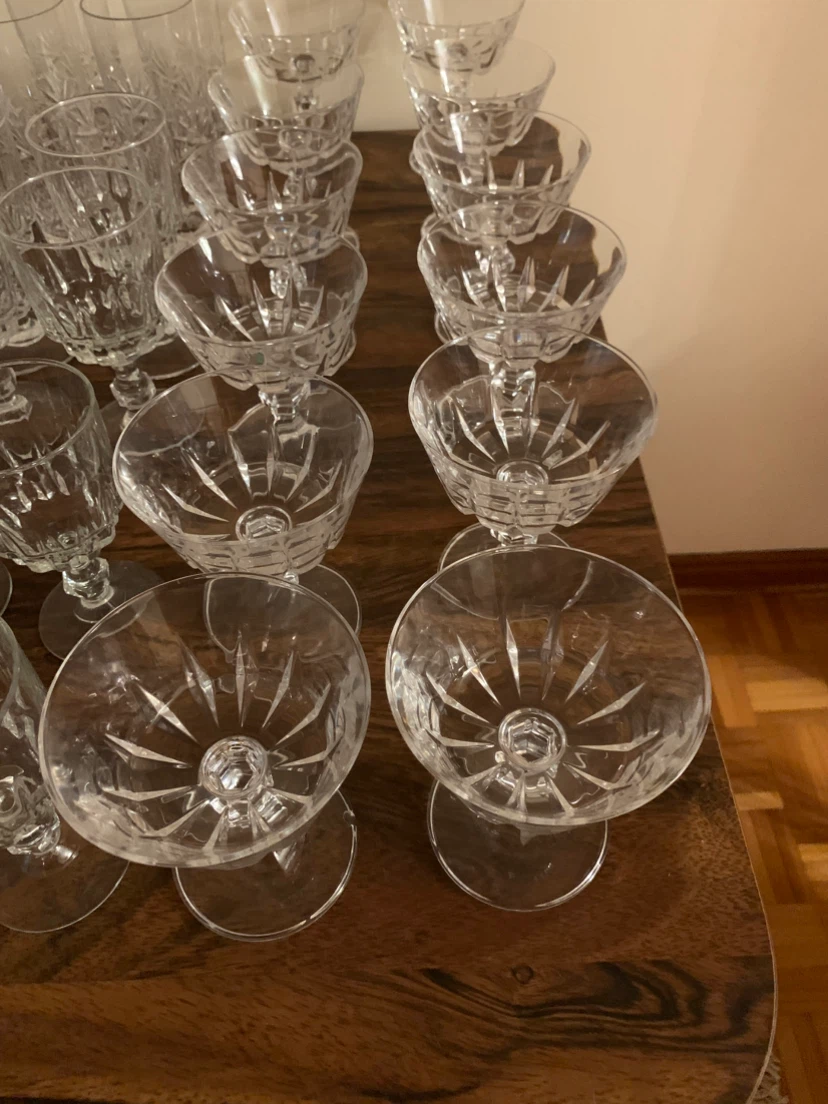 Vintage Crystal Coupe Glasses