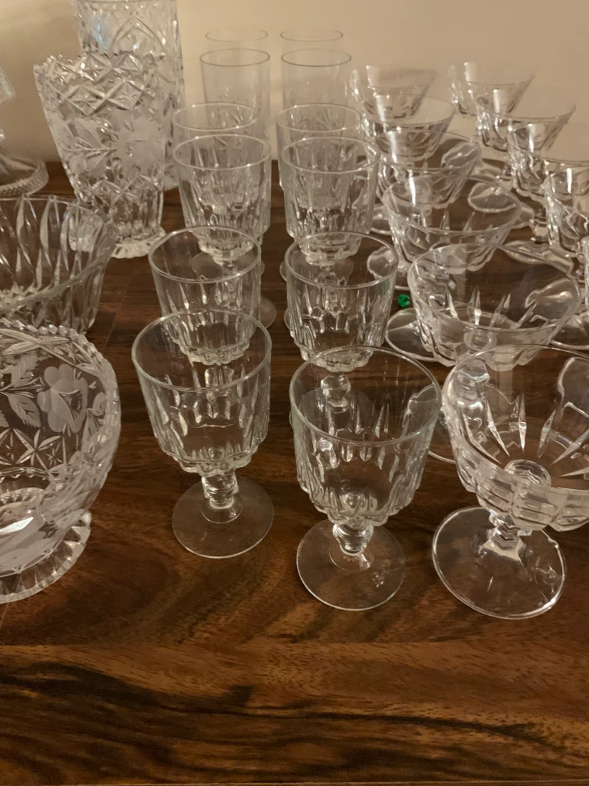 Vintage Crystal Coupe Glasses - photo 2