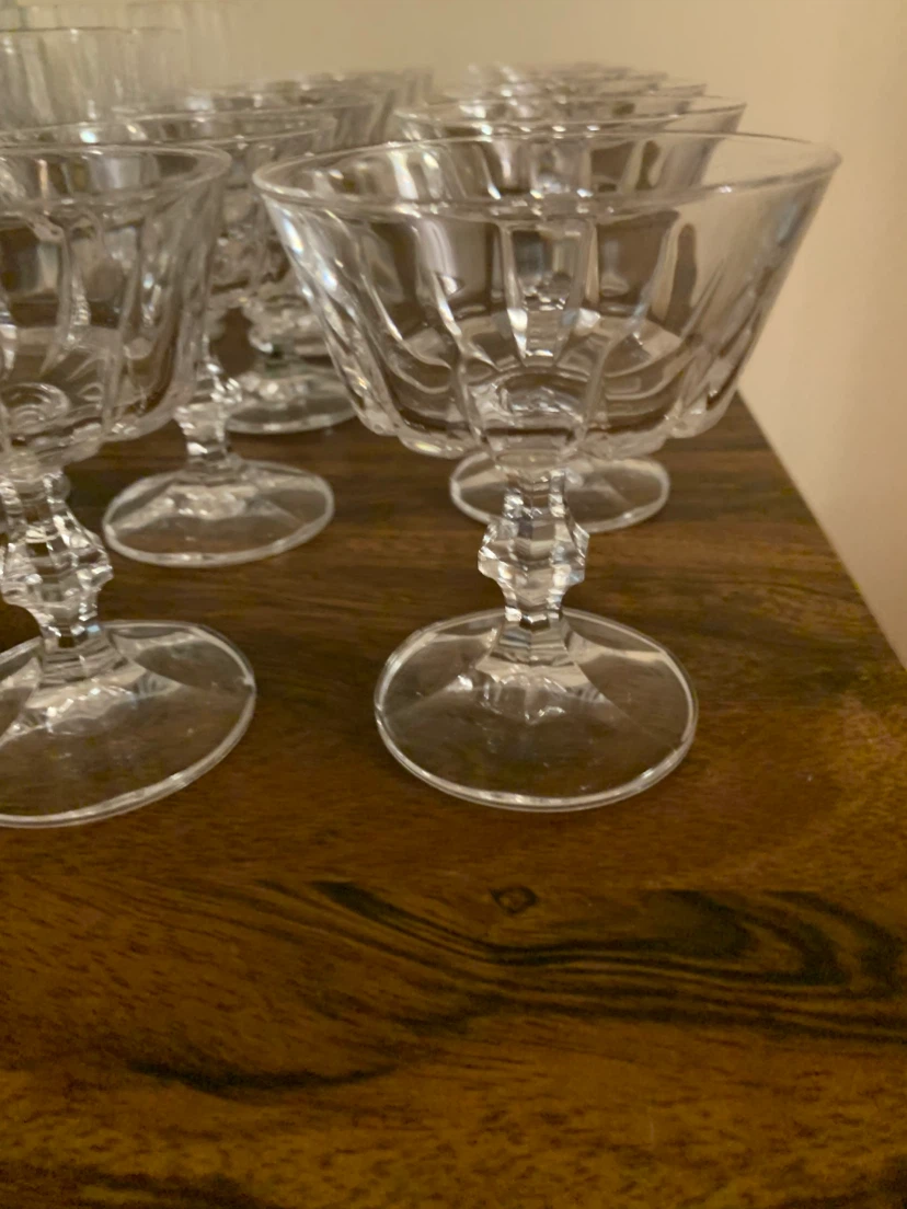 Vintage Crystal Coupe Glasses - photo 3