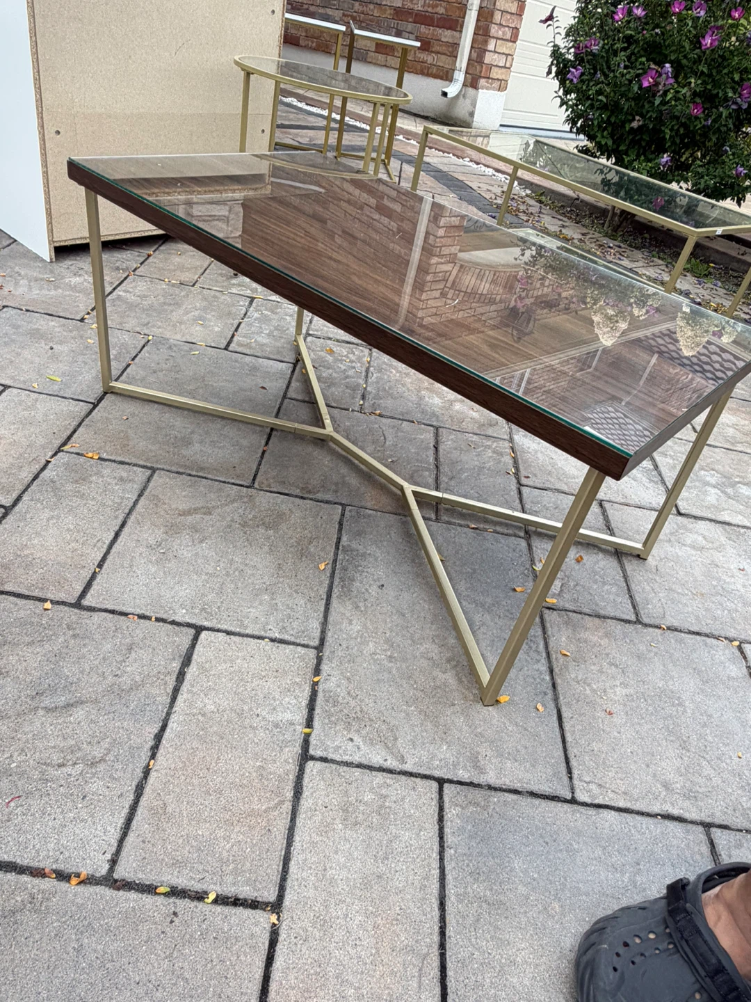 Modern Coffee Table with Glass Top - photo 2