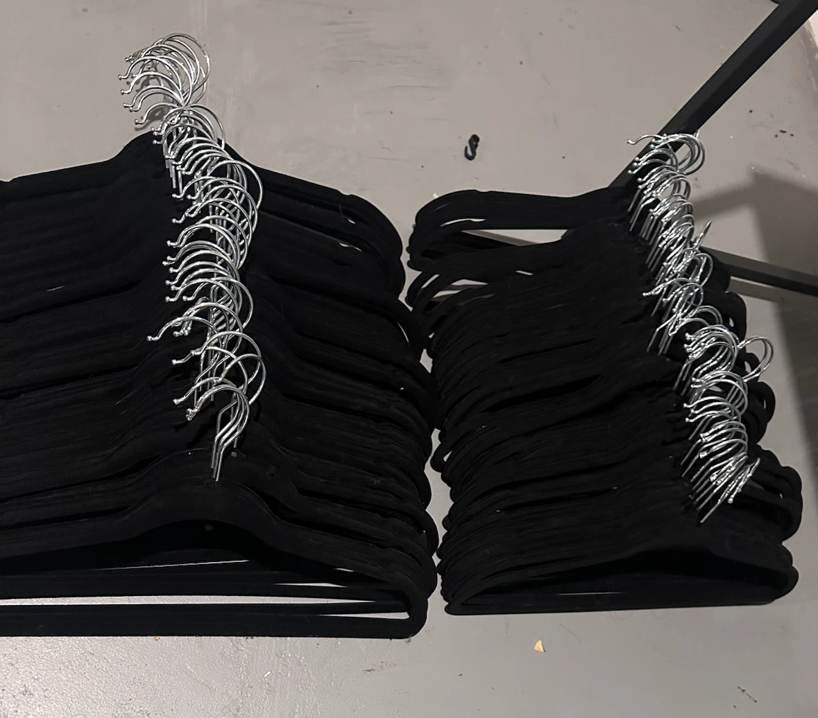 Black Velvet Clothes Hangers