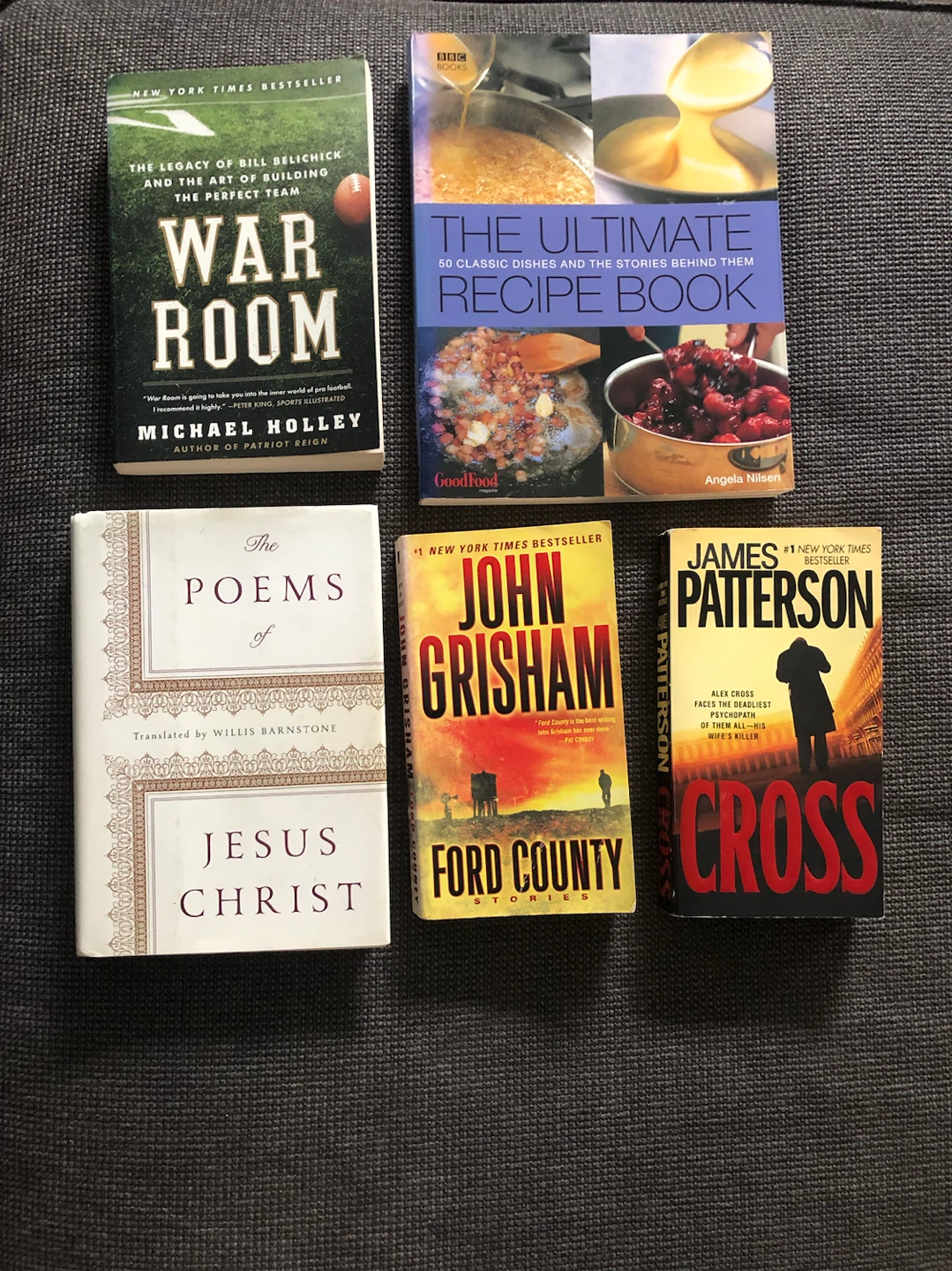 Five Assorted Fiction and Non-Fiction Books