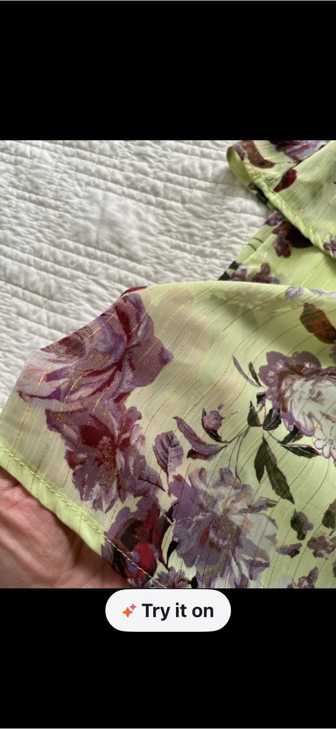 Chiffon Floral Tiered Dress XL - photo 2