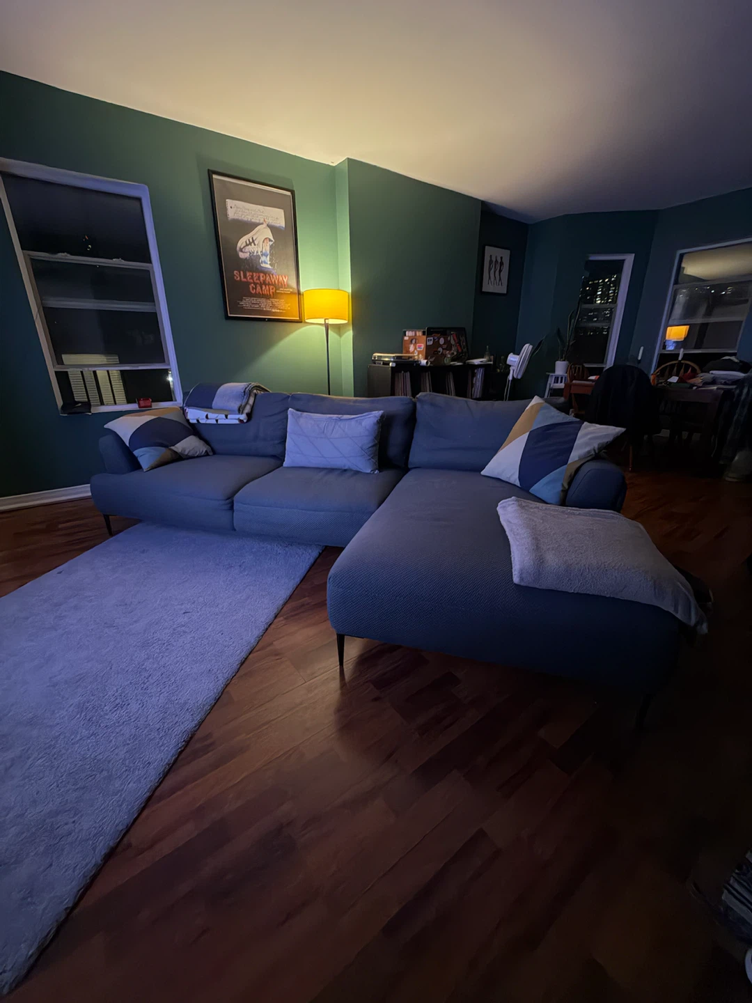 Dark Grey Sectional Sofa with Chaise - photo 2