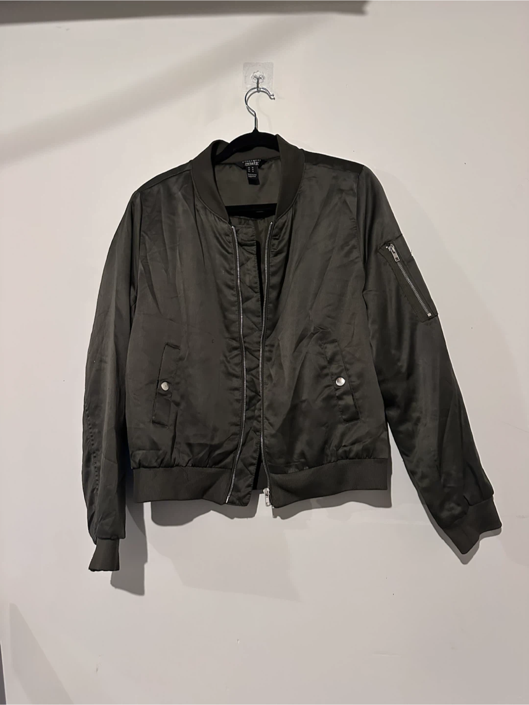 Streetwear Society Olive Green Bomber Jacket