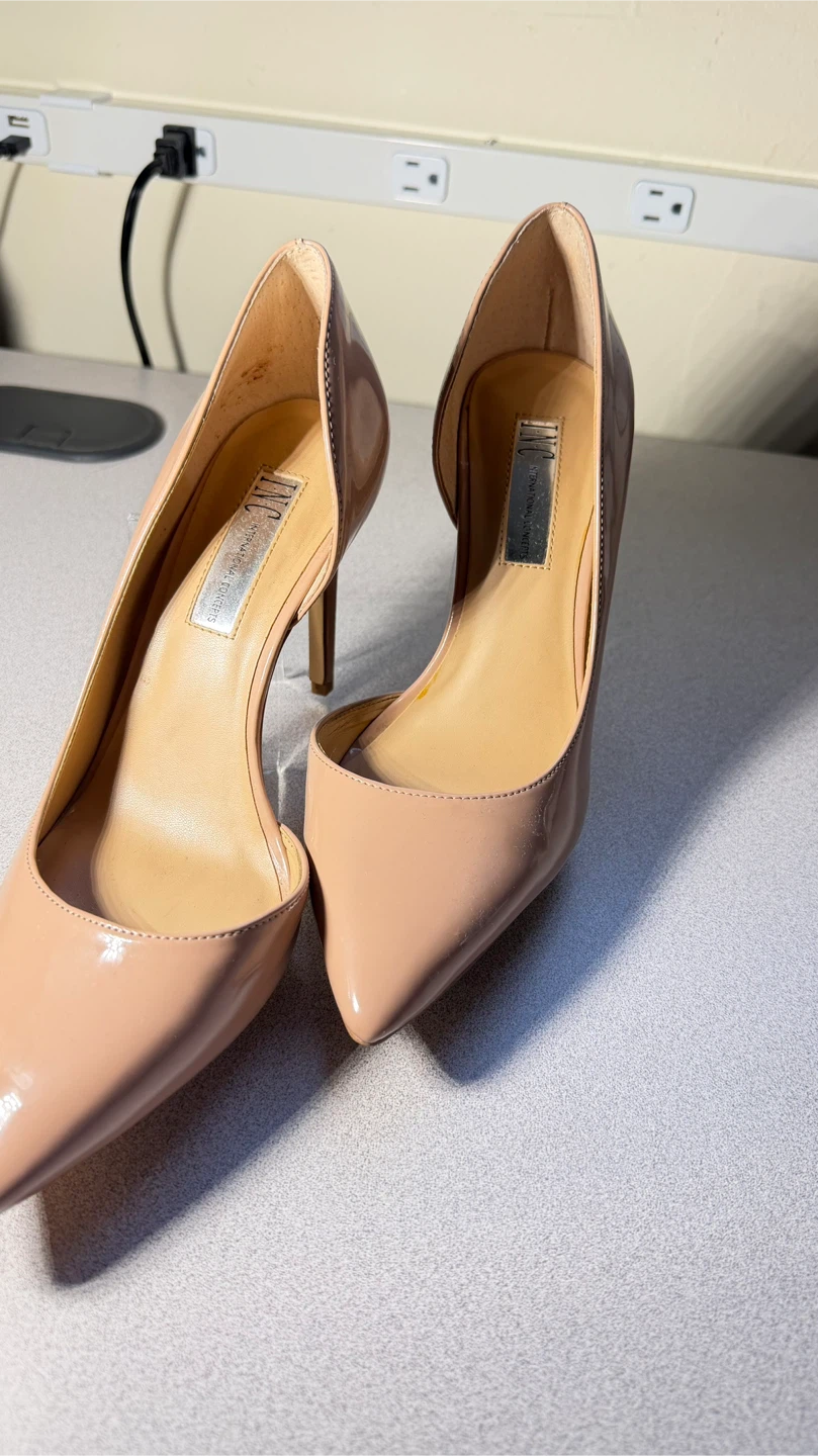 Nude Patent Leather Heels, Size 6.5 - photo 2