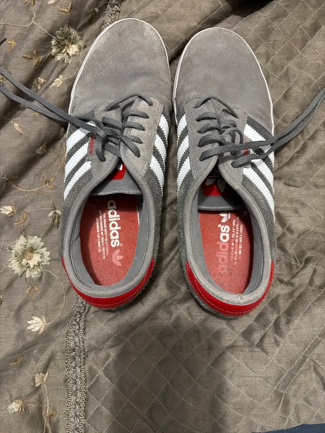 Adidas Grey Suede Sneakers