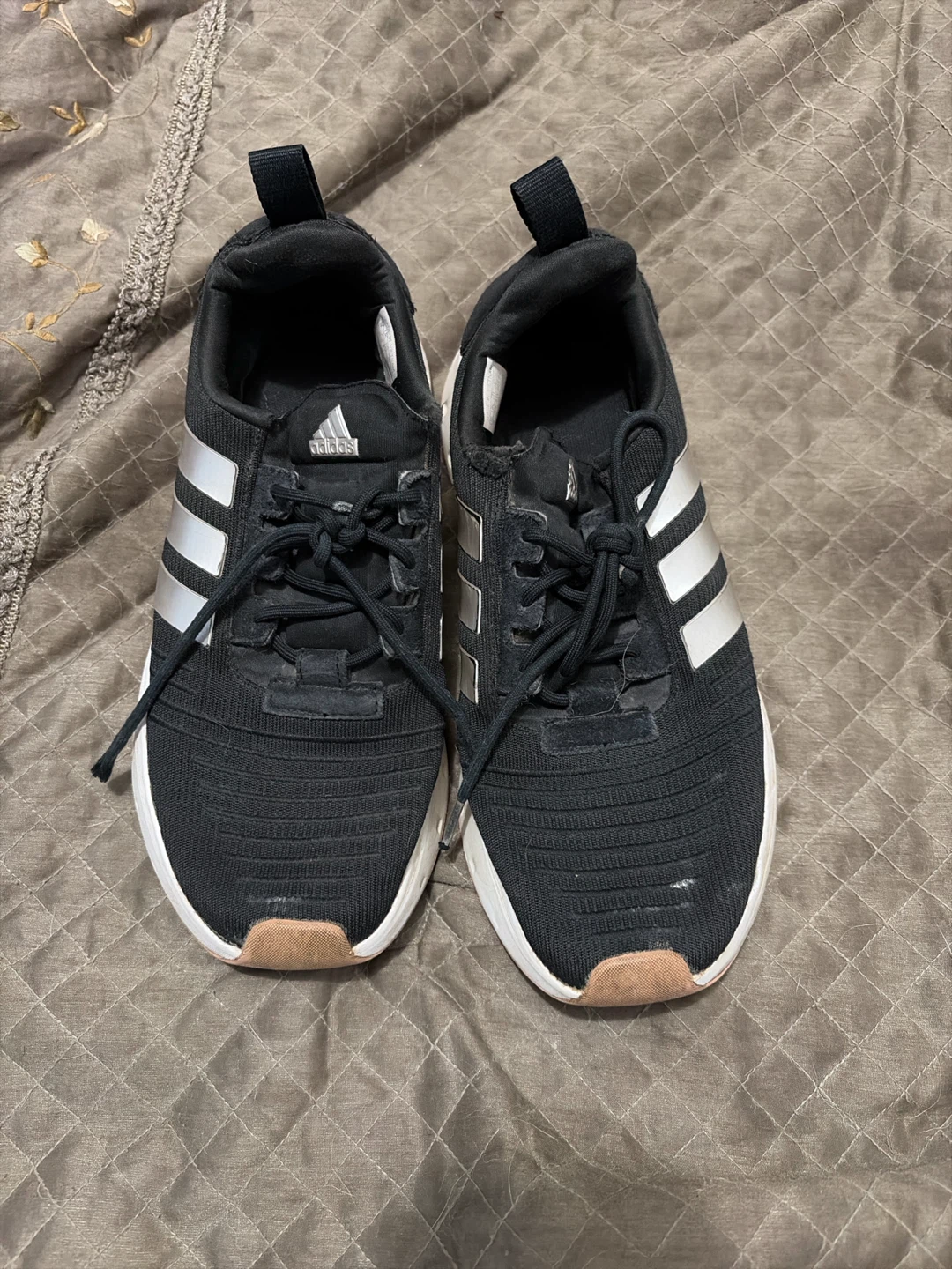 Adidas Running Shoes Black and Silver
