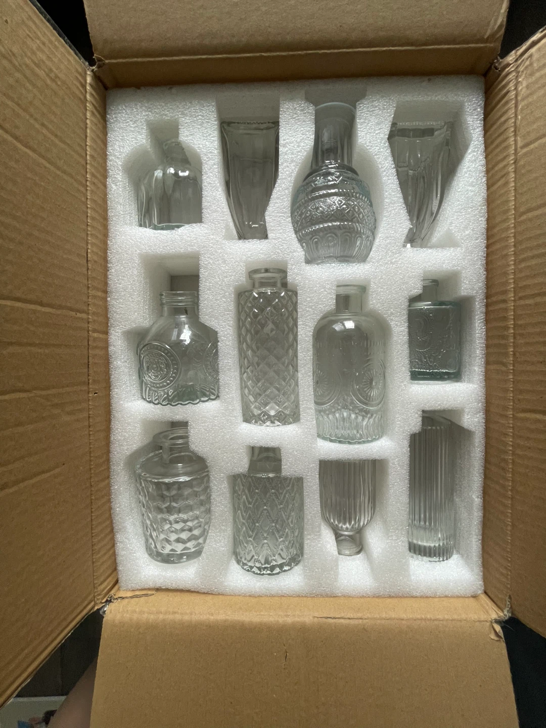 Assorted Vintage-Style Glass Bud Vases
