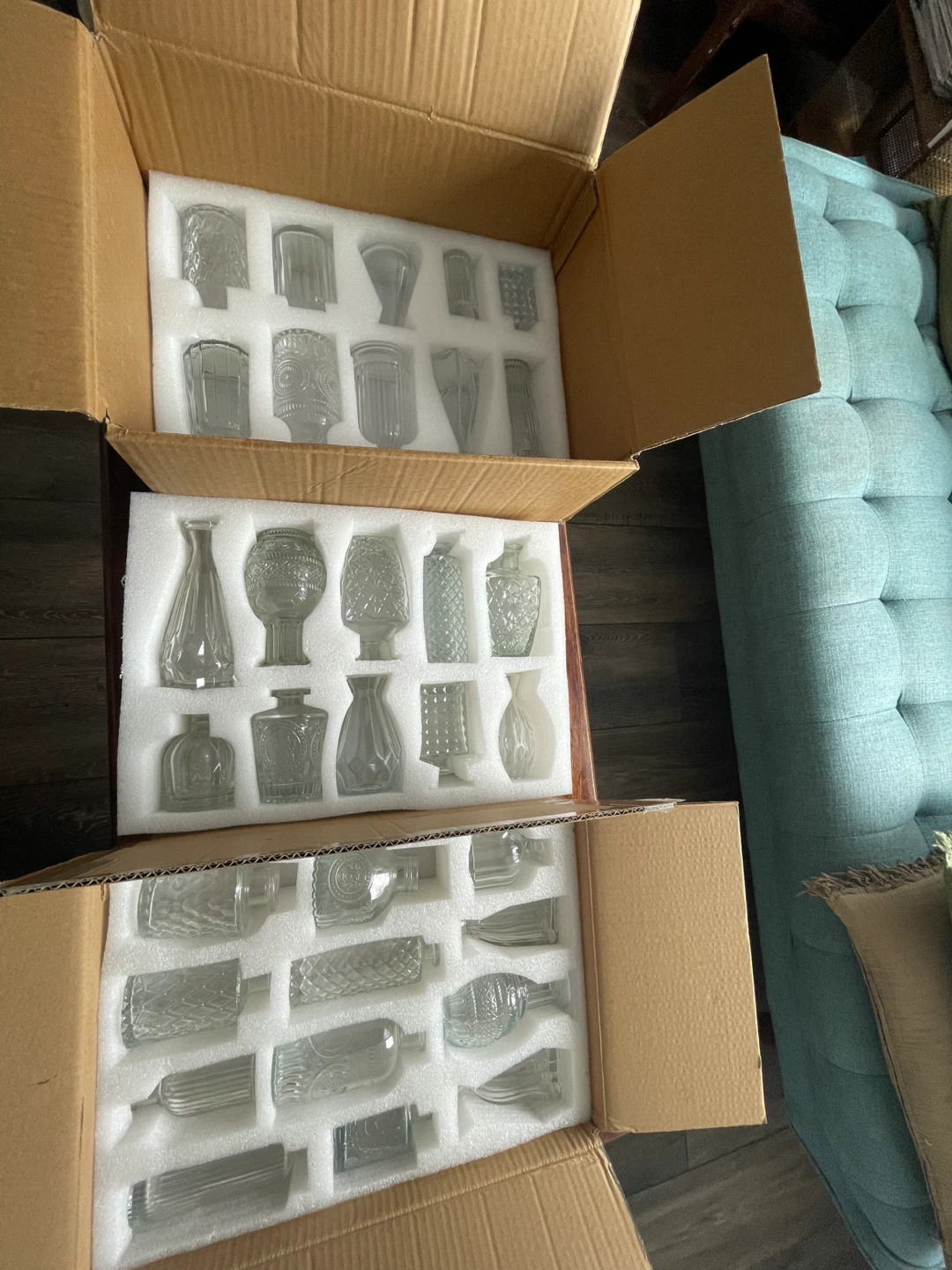 Assorted Vintage-Style Glass Bud Vases - photo 4