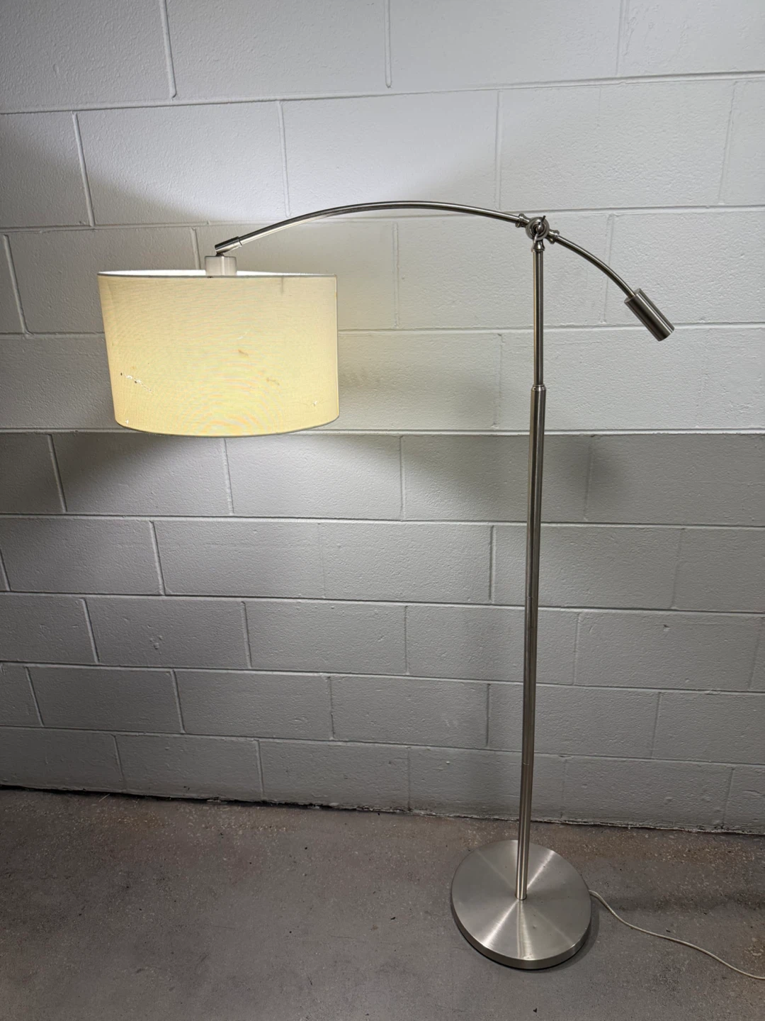 Adjustable Brushed Nickel Arch Floor Lamp