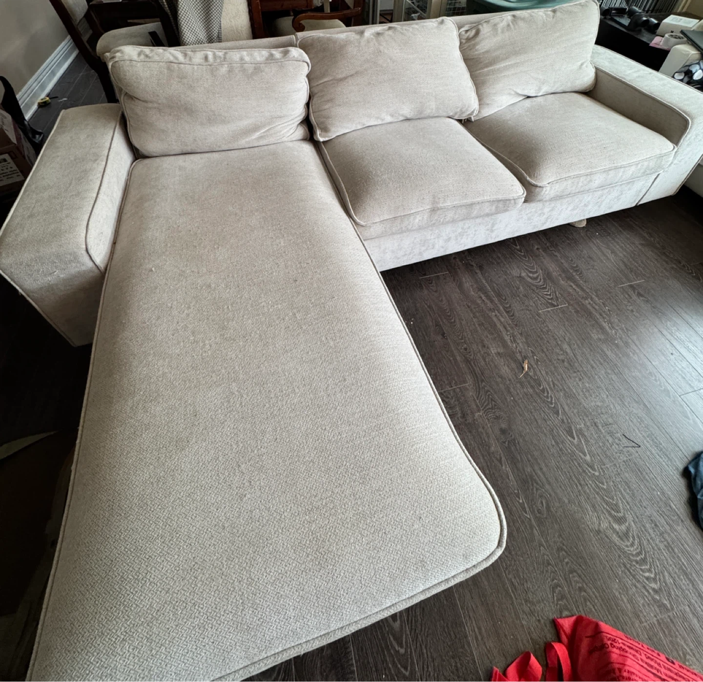 Beige Sectional Sofa with Storage and USB charging - photo 3