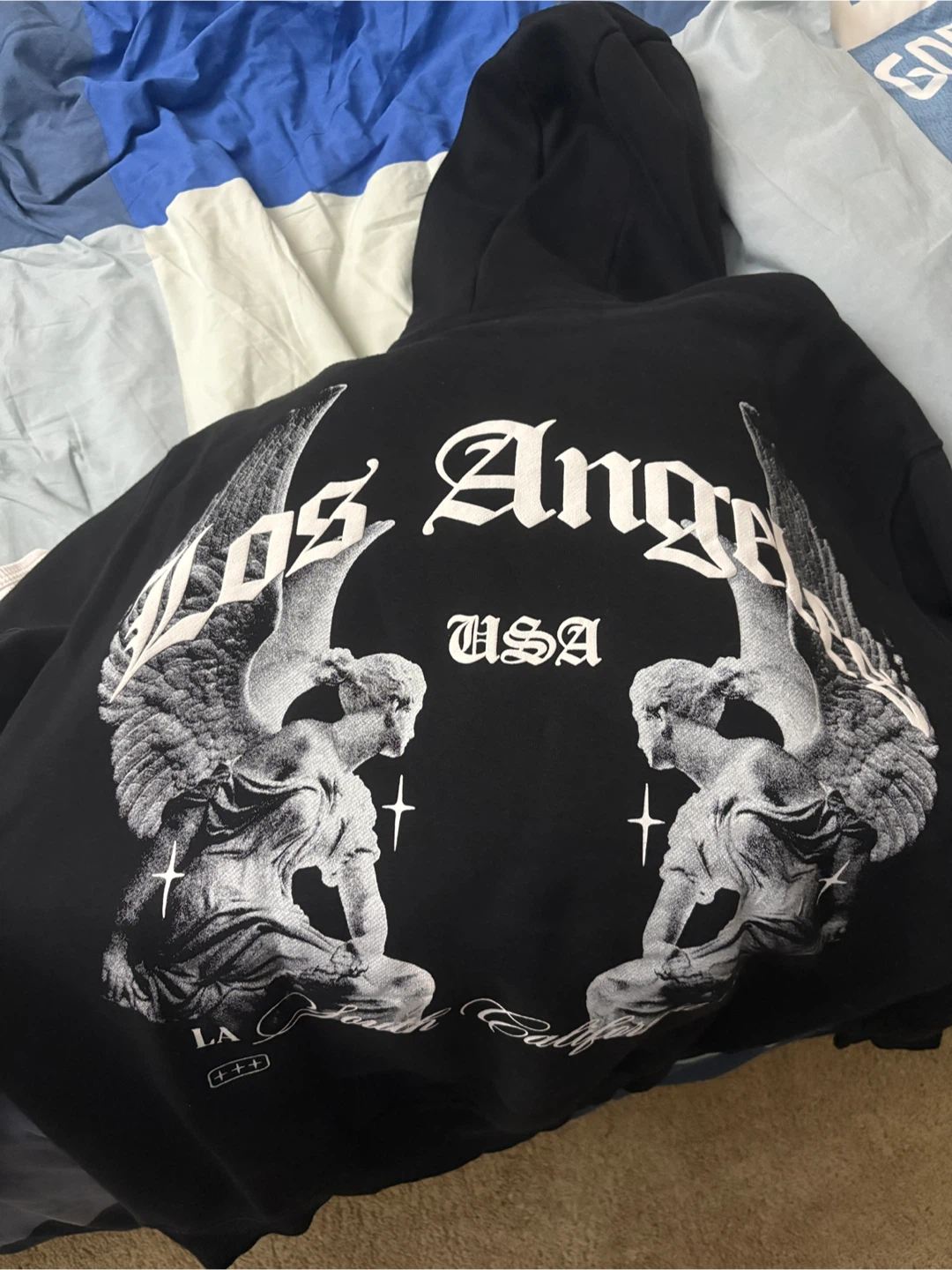 Black Los Angeles Graphic Hoodie