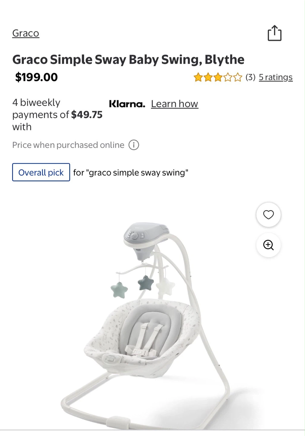 Graco Simple Sway Baby Swing - Blythe - photo 4