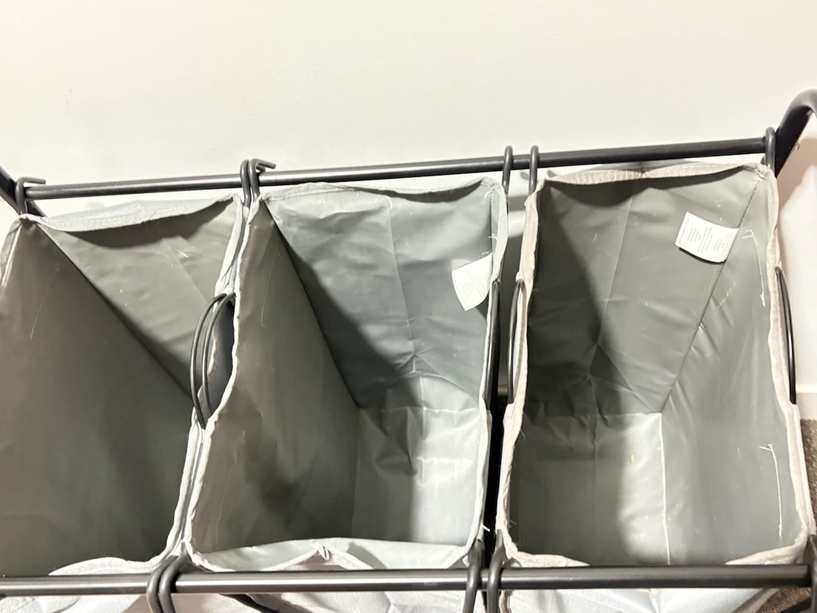 3-Bag Laundry Sorter with Wheels