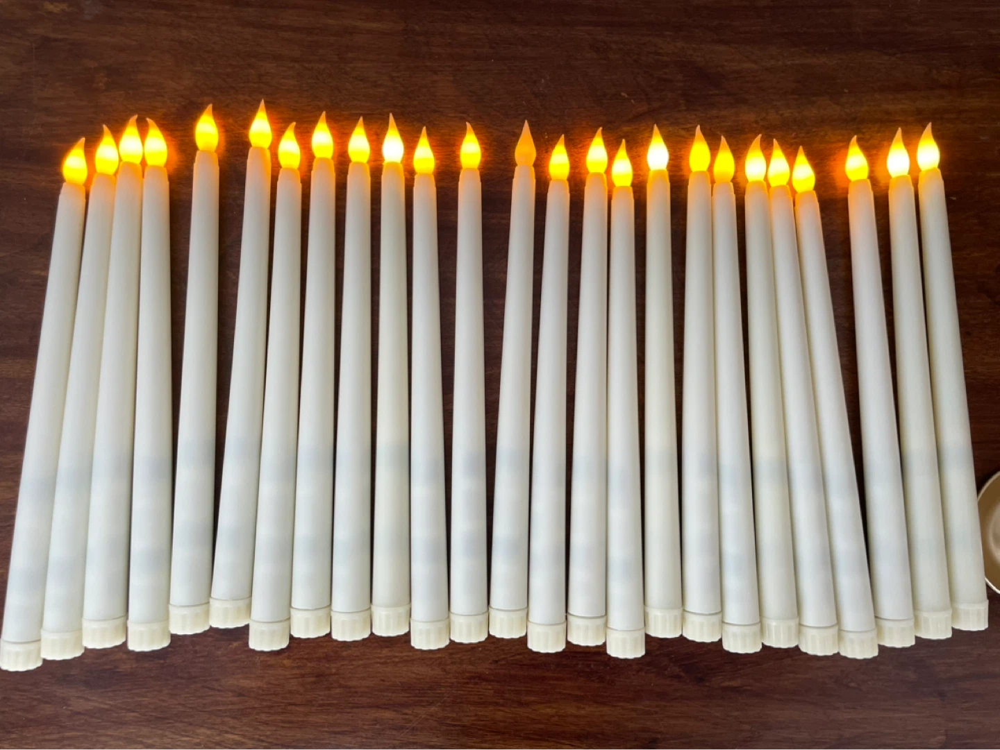 Set of 25 LED Taper Candles