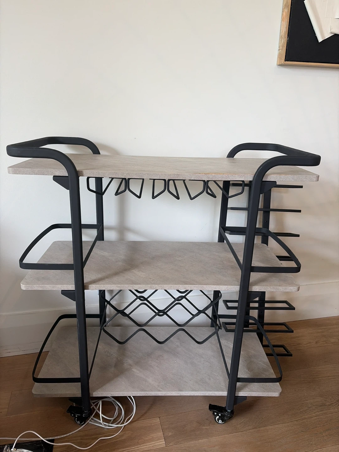3-Tier Rolling Bar Cart - photo 2