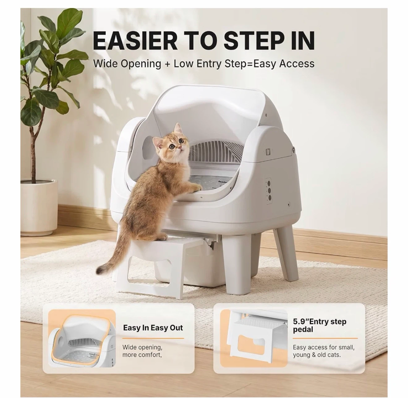 PetPivot AutoScooper 12 Lite Self-Cleaning Litter Box - photo 4
