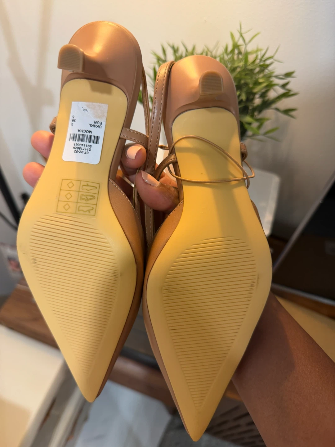 Primark Mocha Slingback Heels Size 5 - photo 3