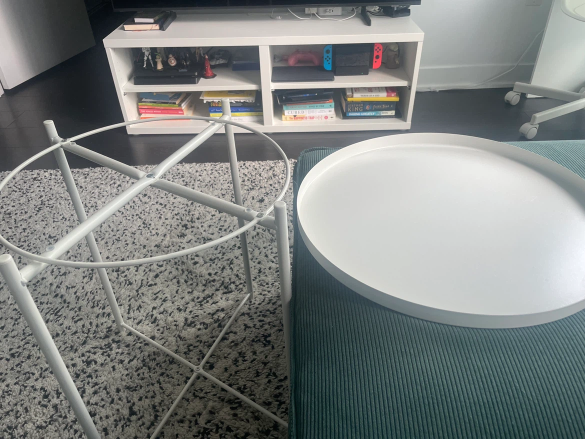 IKEA GLADOM Tray Table White - photo 2
