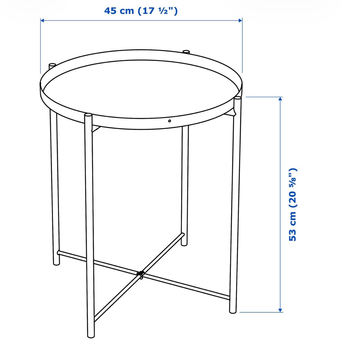IKEA GLADOM Tray Table White - photo 4