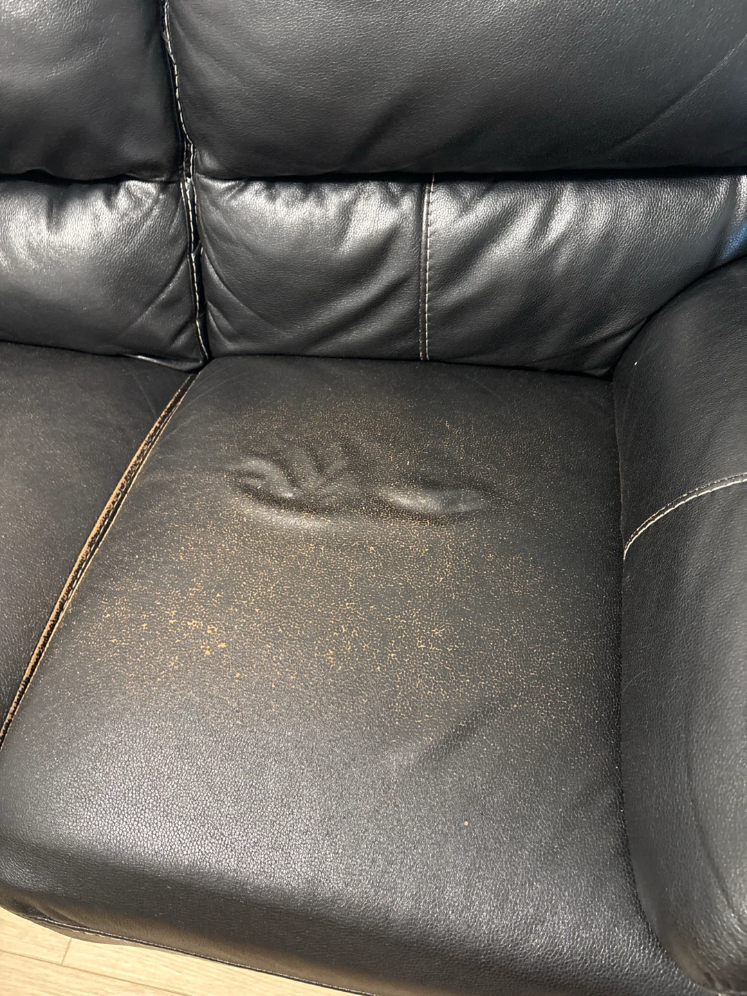 Two Black Leather Sofas - photo 3