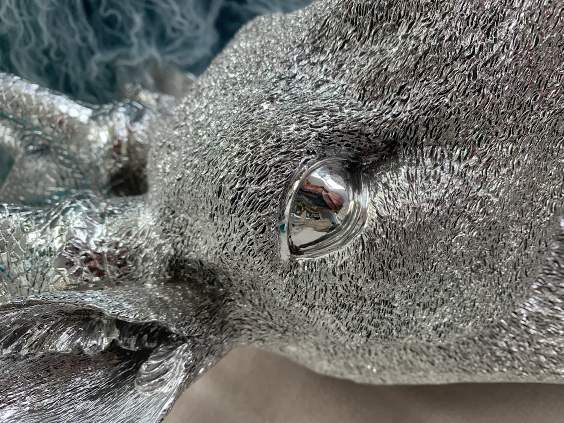 Deer head, silver Luxe new wall mount ornament - photo 5