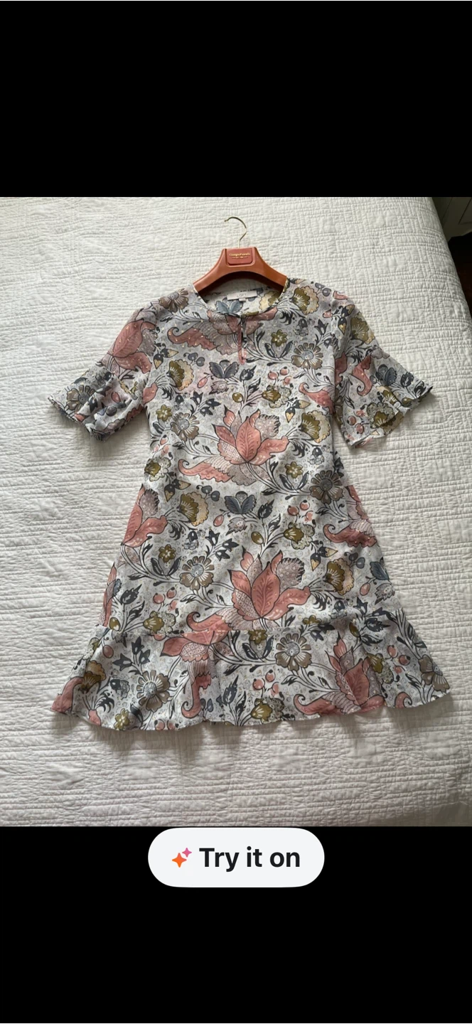 Chiffon Floral Dress Size L