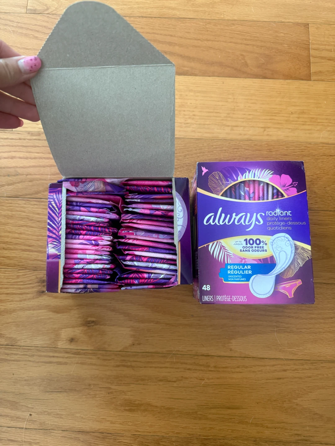 Always Radiant Daily Liners - 48 Count (2 Boxes) - photo 2
