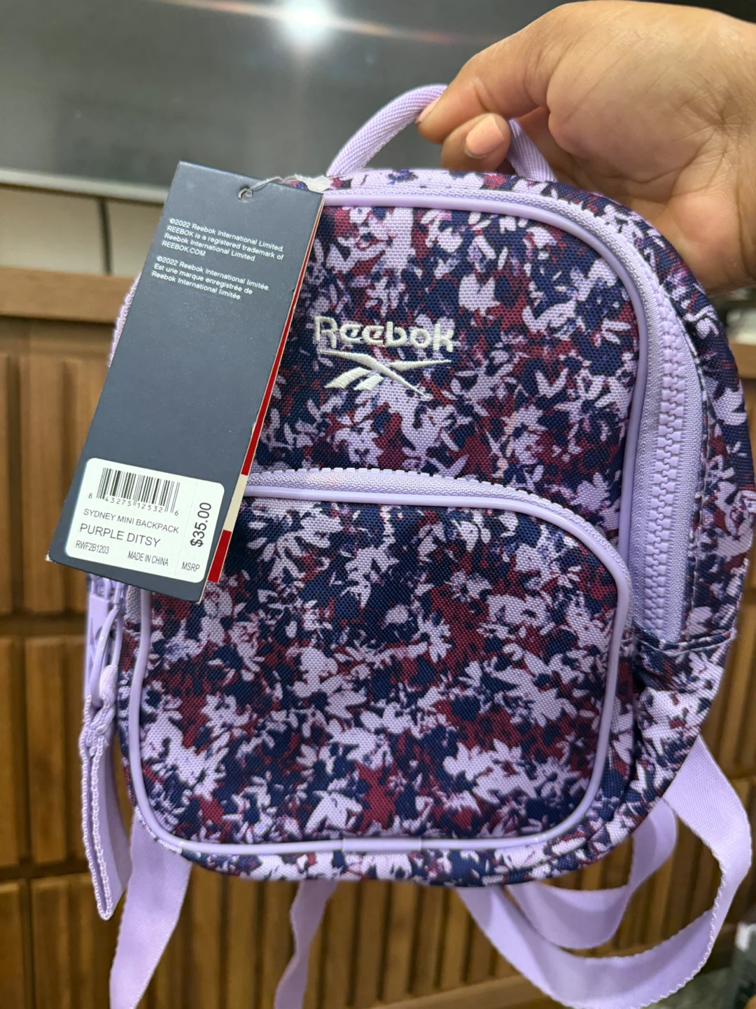 Reebok Sydney Mini Backpack Purple Ditsy - photo 2