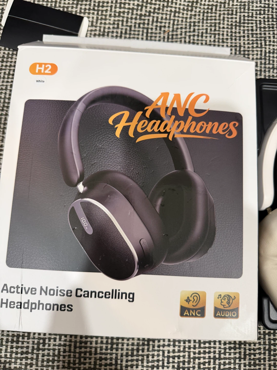 H2 Active Noise Cancelling Headphones White