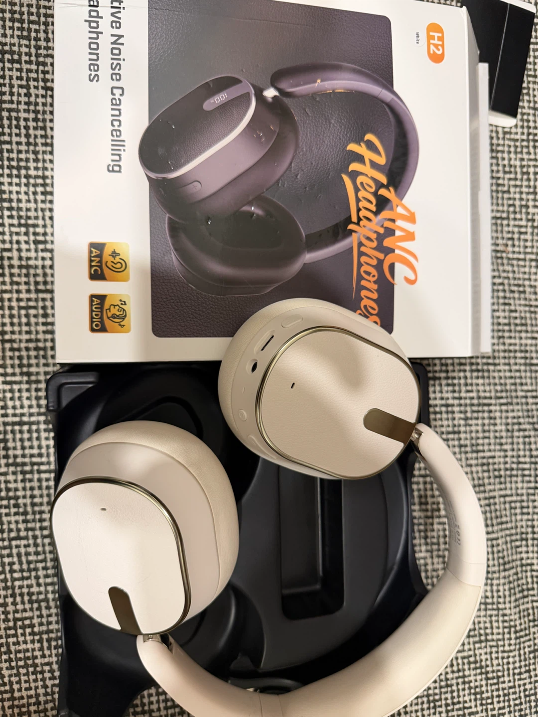 H2 Active Noise Cancelling Headphones White - photo 4