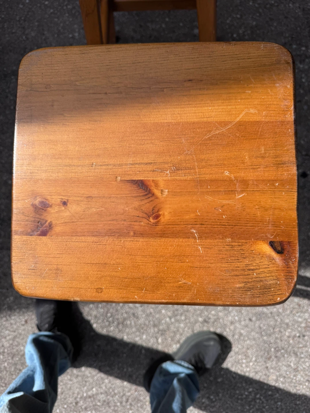 Set of Two Wooden Bar Stools