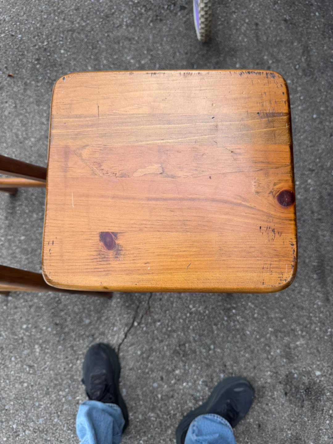 Set of Two Wooden Bar Stools - photo 3