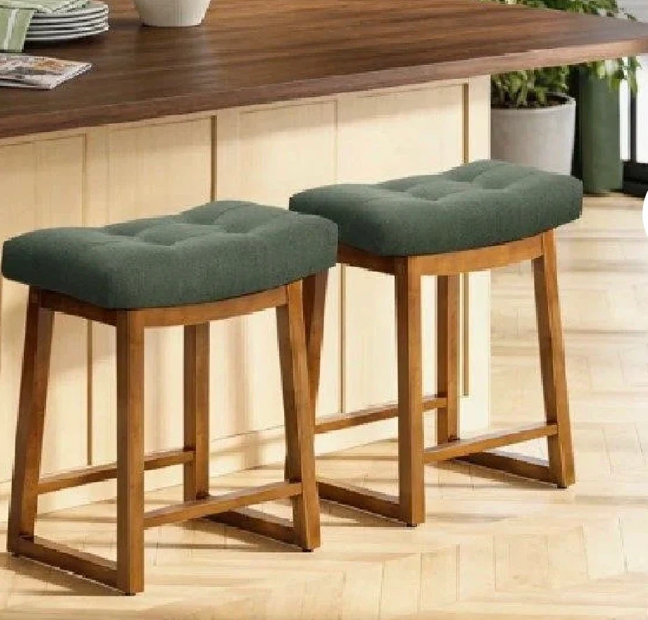 Set of 2 Upholstered Bar Stools - photo 3