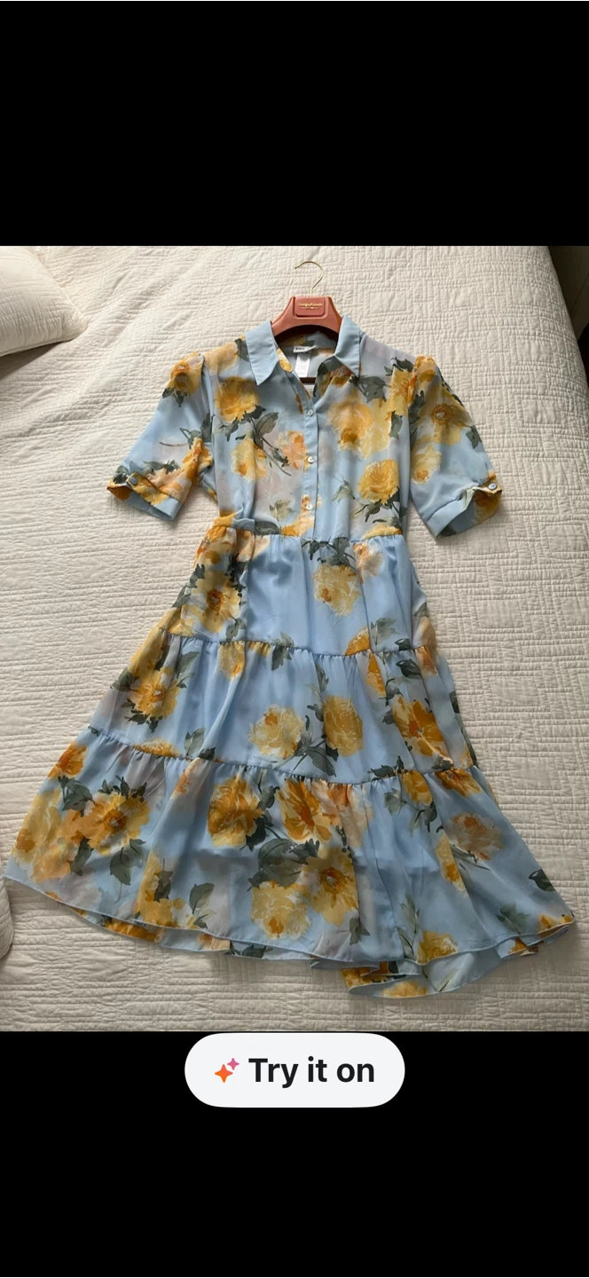 Floral Tiered Dress XL