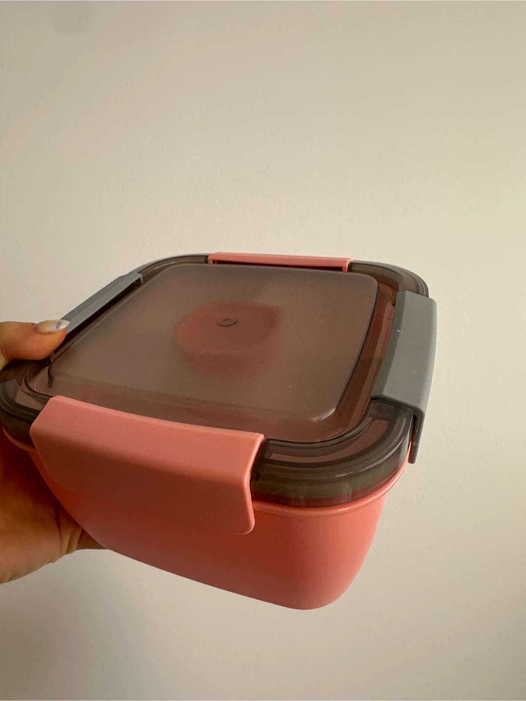 (new) coral pink bento lunch box #freecycle