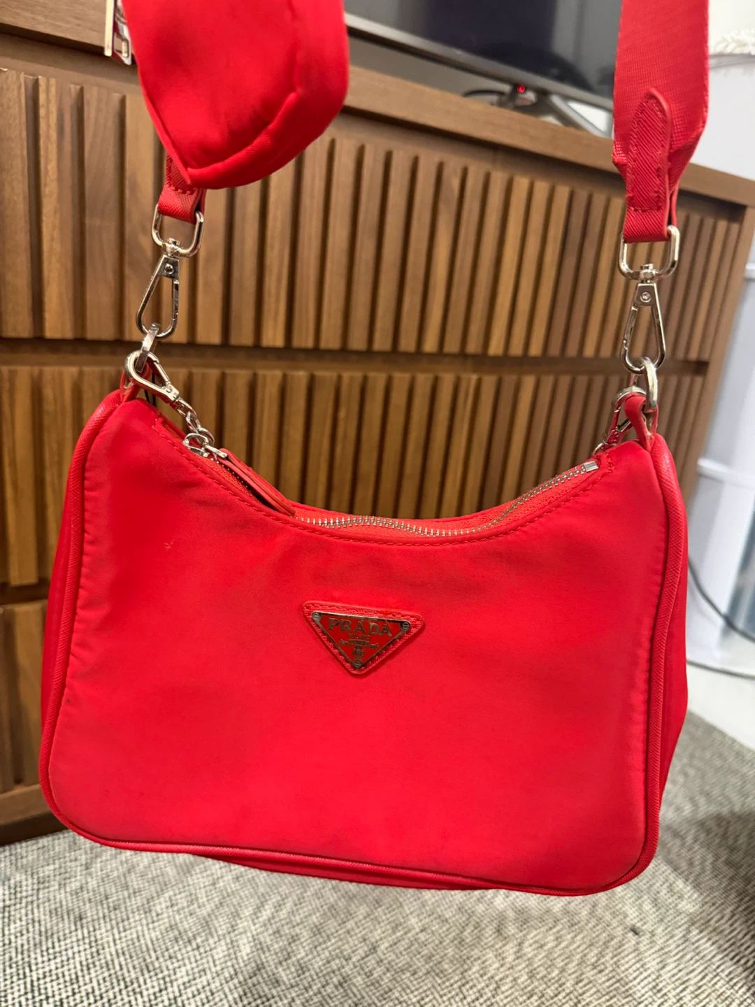 Prada Re-Edition 2005 Red Nylon Bag - photo 2