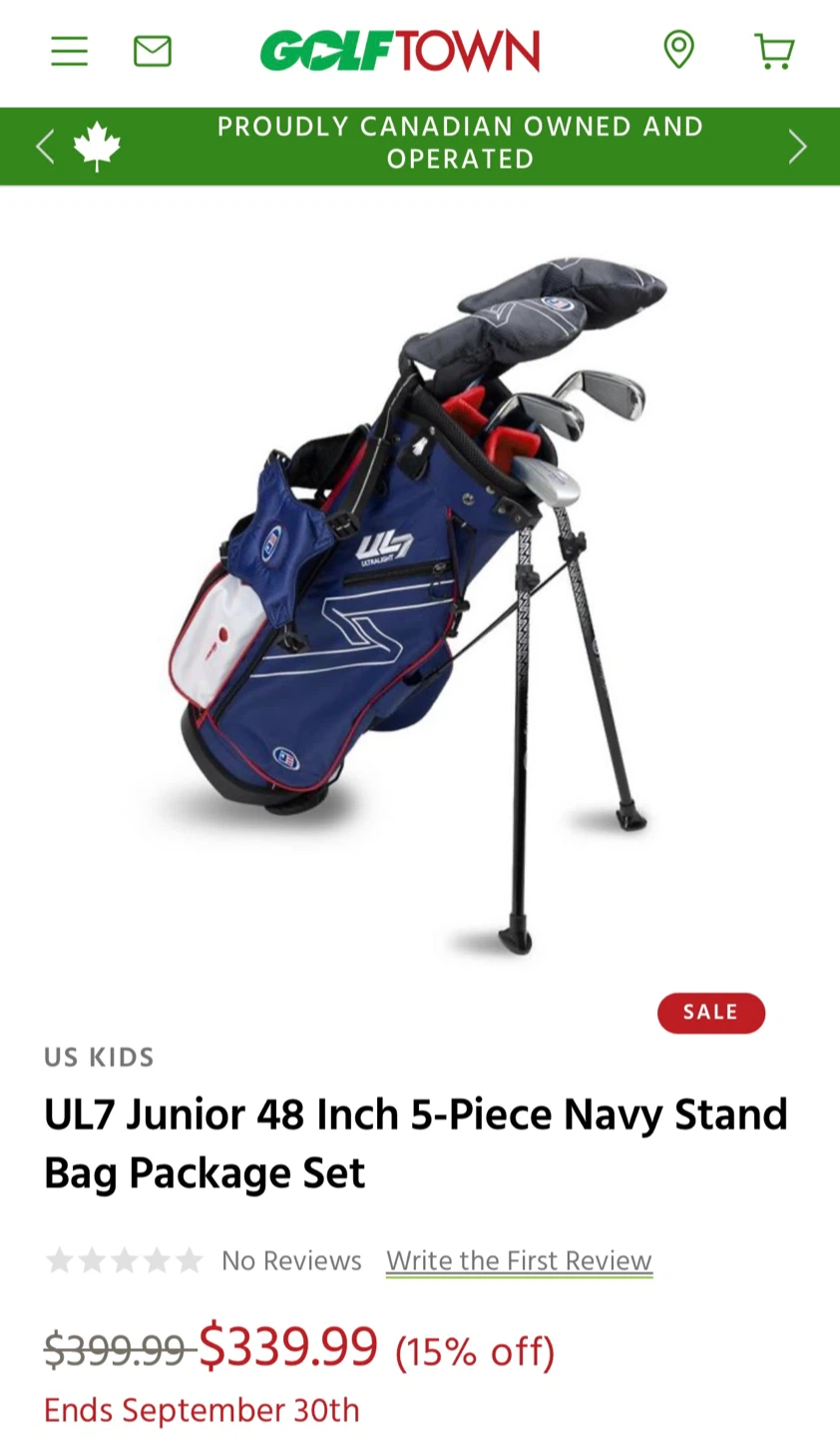 US Kids UL48-s 48” 5-Piece Junior Golf Club Set (Left Hand) - photo 2