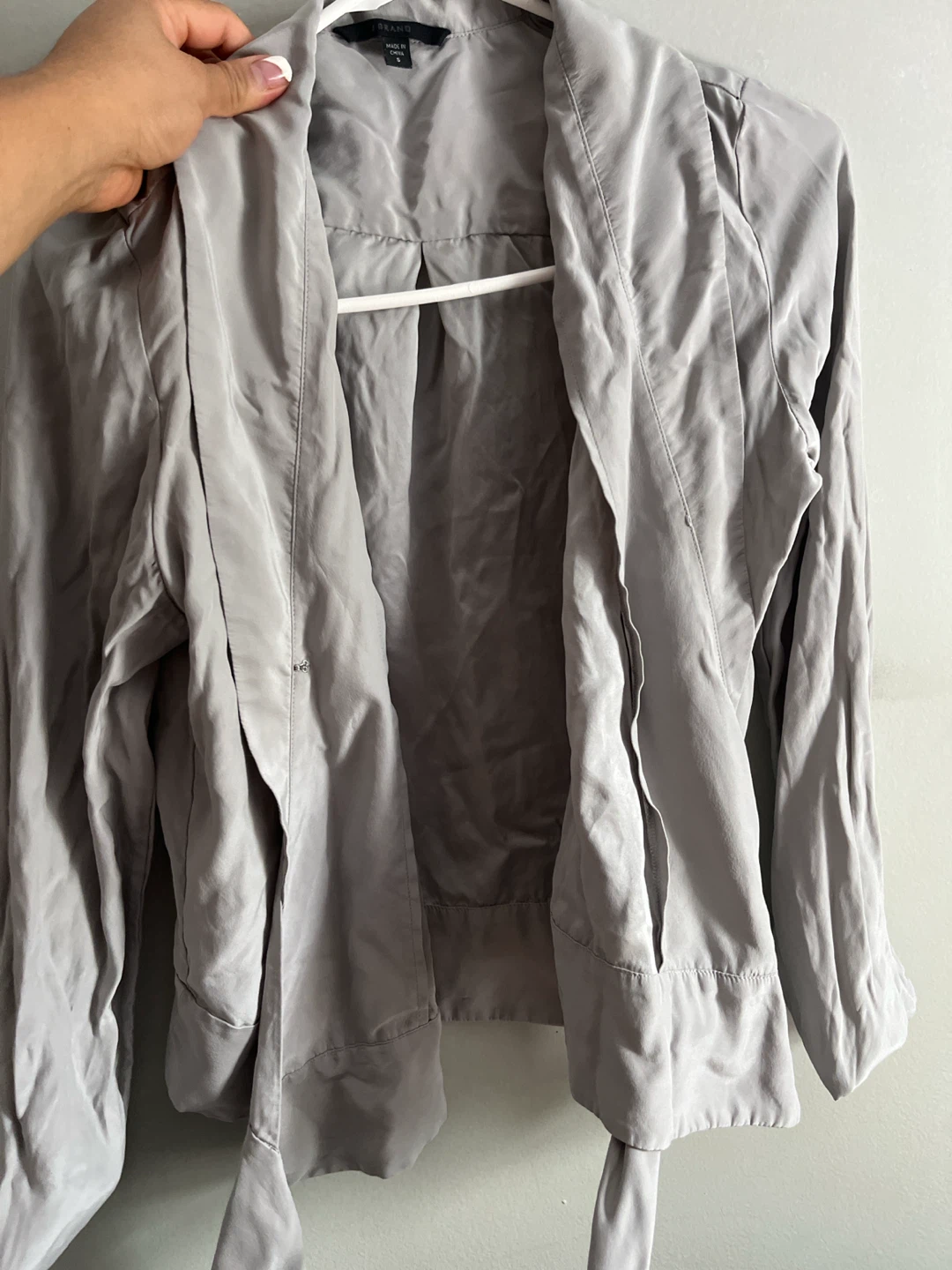 J Brand Gray Open Jacket