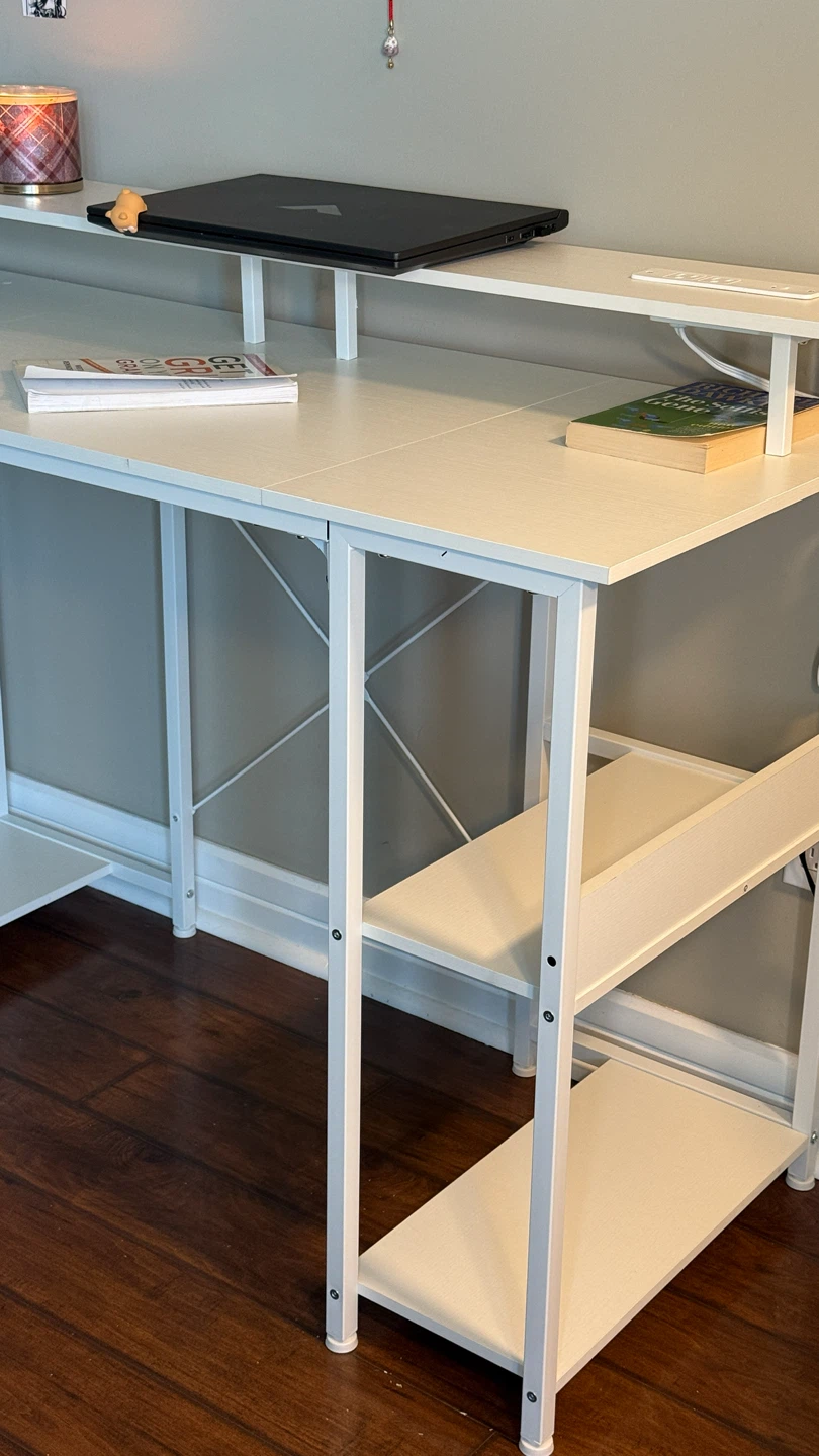 Open box - Computer Desk with Shelves - photo 3