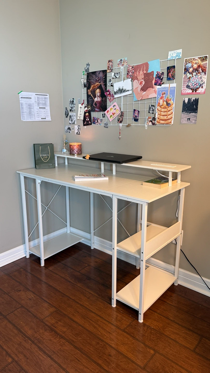 Open box - Computer Desk with Shelves