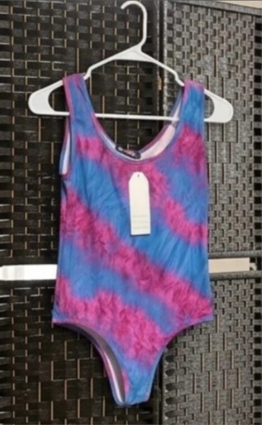Pink and Blue Tie-Dye Bodysuit size M - photo 2
