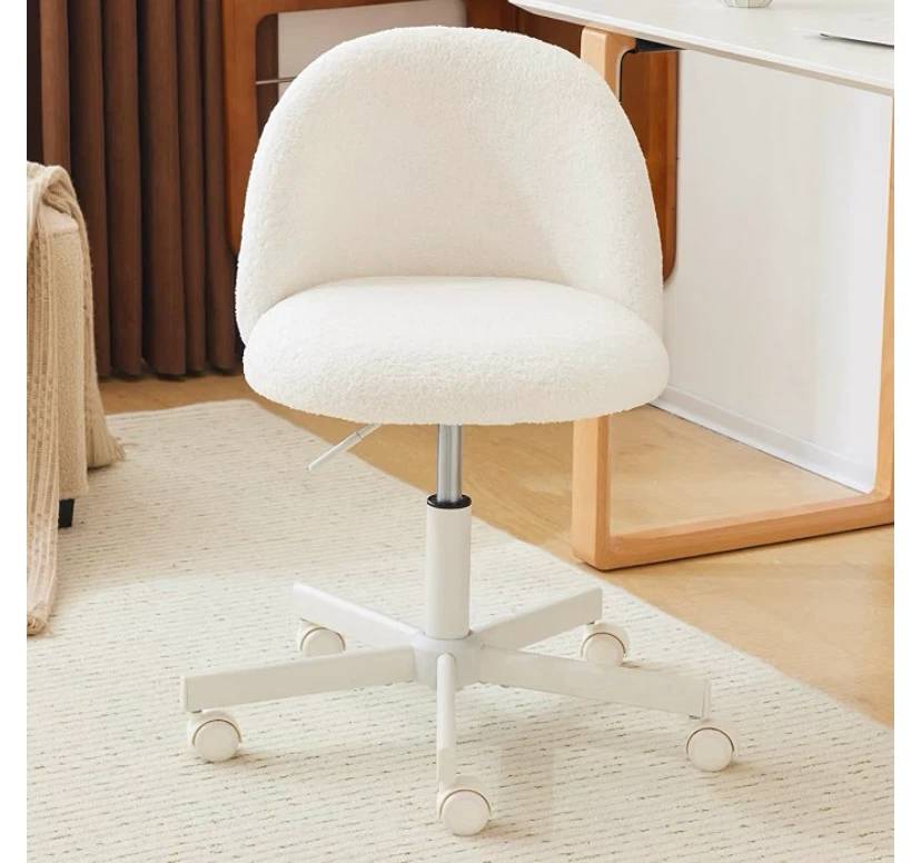 New Teddy Bear Vanity Chair / Desk Chair Cream
