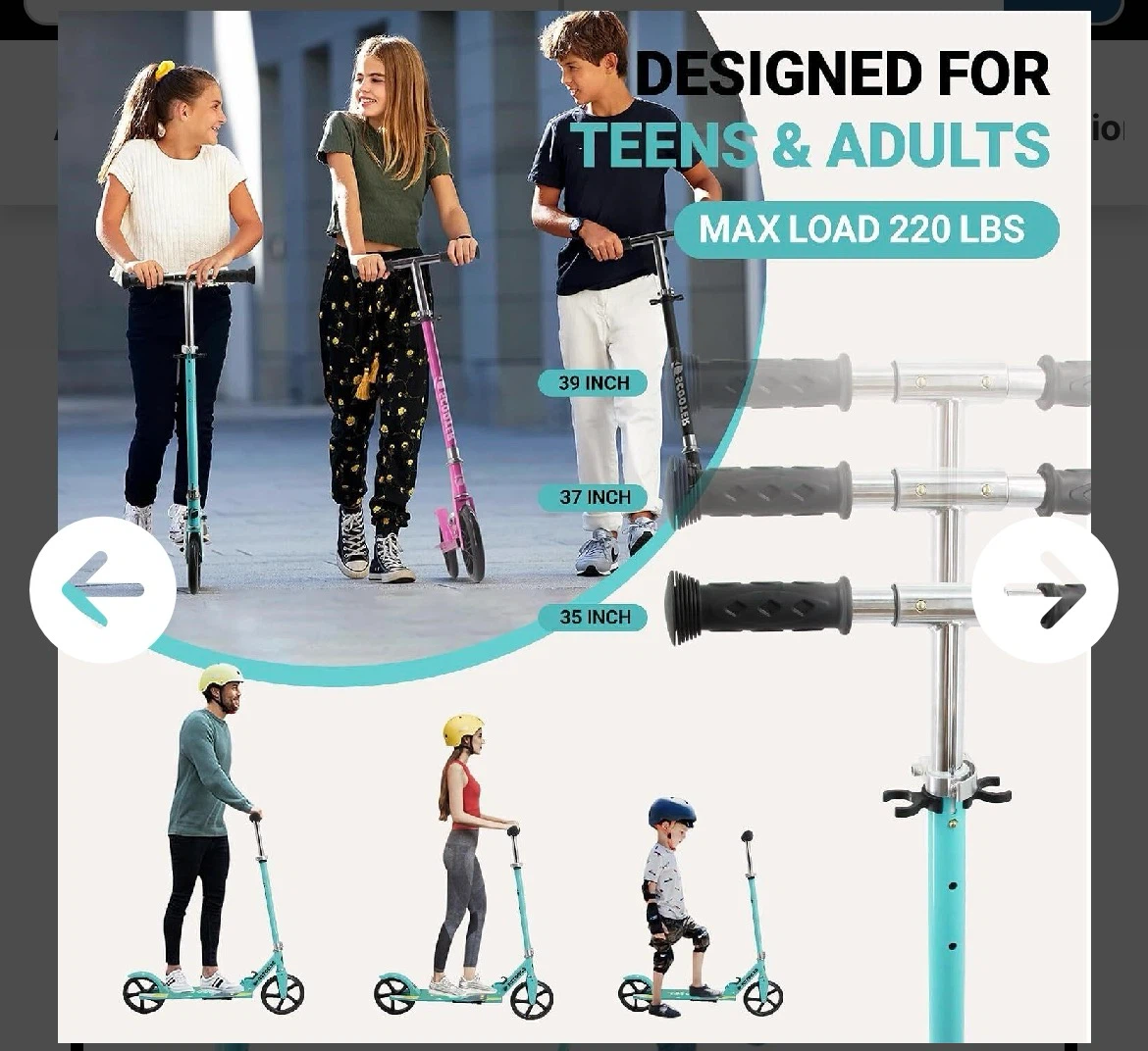 Foldable Scooter for Teens and Adults
