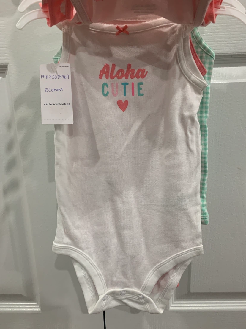 5 pack - Carter's Baby Girl Bodysuits 18m - photo 3