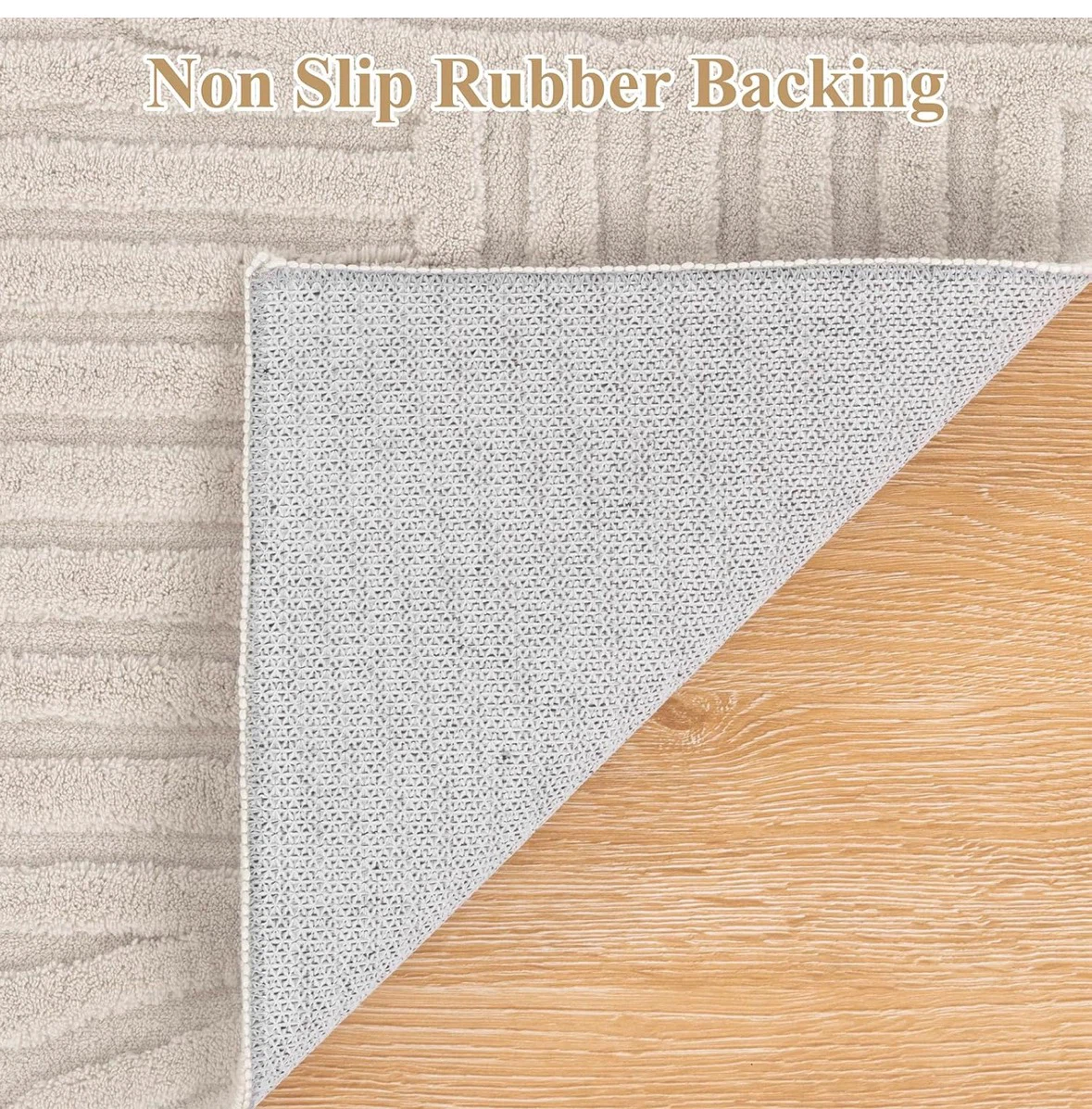 Large beige patterned area rug - photo 4