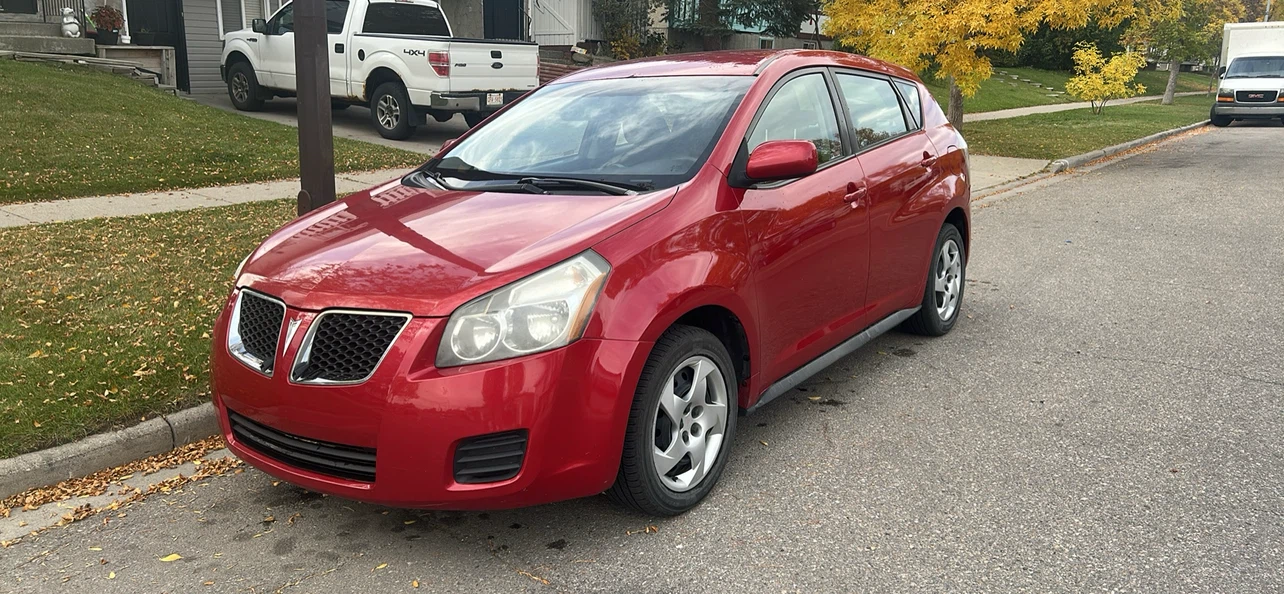Red Pontiac Vibe Hatchback